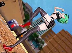 Hololive Uruha Rushia in Miniskirt MMD