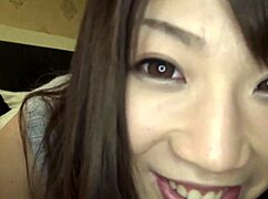 Japanese babe's homemade blowjob ends with a surprising cumshot!