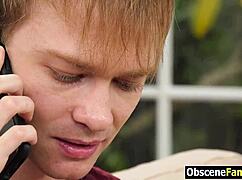 stepbrother fucks stepsister to make girlfriend jealous with deepthroat and taboo sex