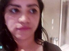 I got caught by the condo security who made me suck his big black cock and he came in my pussy in the bathroom