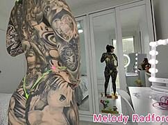 Yellow white and pink string skimpy micro bikini try on haul melody radford