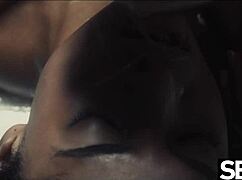 black beauty and sexy blonde oil each other for passionate lesbian sex