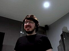 Nerdy Brooklyn Blue's Wild Stunt Cock Show