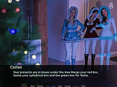 lets play christmas adventure with blonde and brunette cumshots