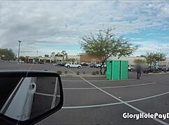 i take the hardware store girl to the parking lot for public blowjob and swallow