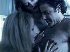 Slutty teen sucking multiple cocks in hardcore orgy