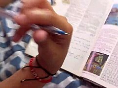 I meet my stepsister after school and teach her a sexy game