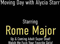 Lena Starr's pussy wrecked in doggystyle by Rome Major's big black cock.