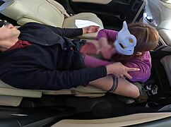 I can't believe we're refusing to go out, but this couple affair in the car with blowjib is so hot