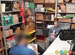 skinny teen emma hix caught shoplifting for big cock oral