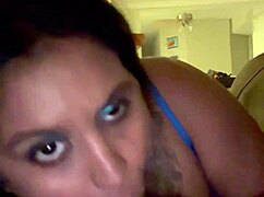 this latina gives the best blowjob ever, sucking daddy's cock until cum 😍