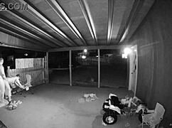 She moans, Fuck me from behind on the porch with the gate open for everyone to watch my creampie!