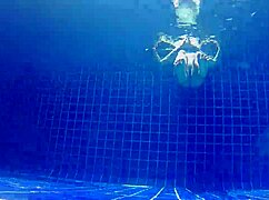 i stuff three panties in my pussy and fuck dildo in public pool