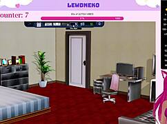 i'm lewdneko playing harem hotel, getting anal in the maid outfit, it's so cute and hentai