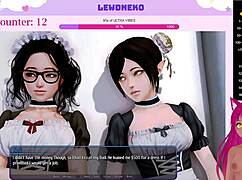 i'm lewdneko playing harem hotel, getting anal in the maid outfit, it's so cute and hentai