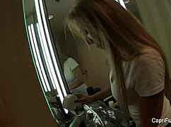 capri cavanni shows big tits and ass behind scenes