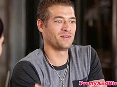 Glamour busty brunette gets pounded hard by rockstar!