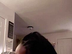 Feeling the intense pleasure from that monster black cock in my mouth.