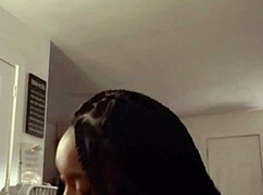 Feeling the intense pleasure from that monster black cock in my mouth.