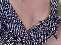 milf teases with dildo on video call