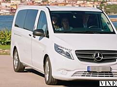 Pretty petite Evelin enjoys surprise date with blowjob