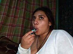 me masturbating with anal dildo on halloween, neighbor sees and fucks me