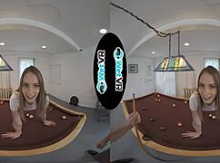 wetvr billiards tease gets drenched in vr
