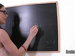 Man, this tight semi-naked sweetie gets anal hard!