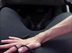 I can’t believe I’m doing anal sex in the car with this amateur guy.