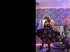 Steffi Roses dances with her pussy exposed as a hotwife milf