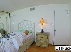 i woke up elsa jean for a hardcore creampie session with her small tits and blonde ass