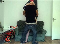 Chubby amateur wife spreads her legs for homemade interracial couple sex