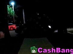 Huge tits cabbie offers blowjobs for cash in public