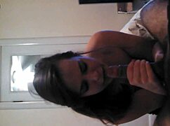 i watch my amateur brunette sucking big cock