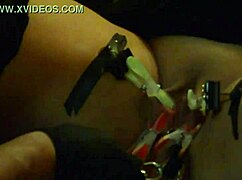 Bound in bondage for intense bdsm play.