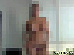 Femdom instructs to cum on tits and lick clean in POV