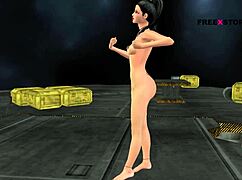 hindi audio sex story - animated 3d porn girl masturbates with banana