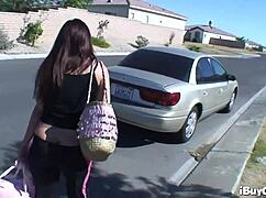 busty teen 18+ sucks cock in pov lingerie