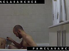 Clean your cock and slide it into this horny hairy pussy