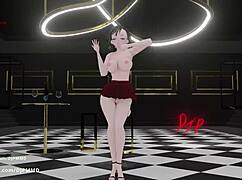 Sexy rachel dances in dress render