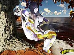 Demons fuck big ass in hentai.