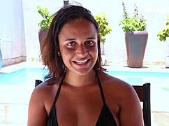 novinha gostosa dando entrevista sensual, bent over for anal and doggystyle 😏