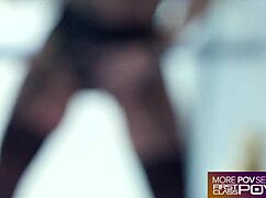 Busty inked Lily Lane takes it deep in lingerie