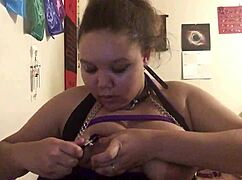 My First Time Using Nipple Clamps on Big Natural Tits