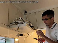 i called them to fix the internet and ended up fucking both in a threesome