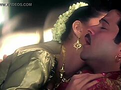 Anil Kapoor and Madhuri share a romantic kiss scene