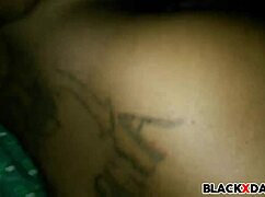 The ebony babe gets bent over for intense doggystyle fucking