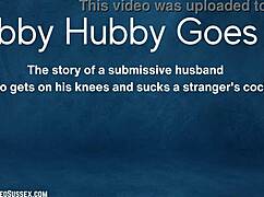 Submissive Husband Sucks Big Cock in Threesome!