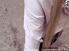 hey, check this busty blonde teen 18+ hooking up in a public bar