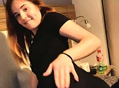 Ritafox shows off her juicy russian redhead ass with horny masturbation close-ups